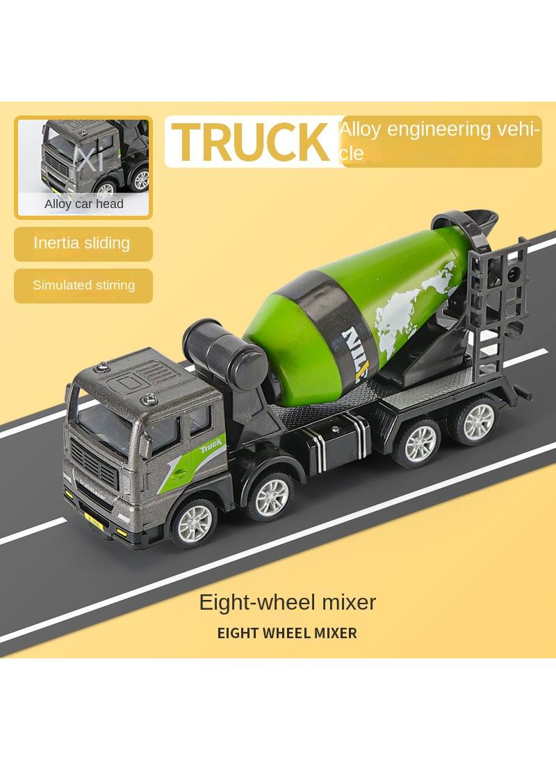 Nile 1 Pcs 8-Wheel Mixer Truck Toys Mini Alloy Car Models Birthday Gift for Children Kids Boys 4-6 Years Old