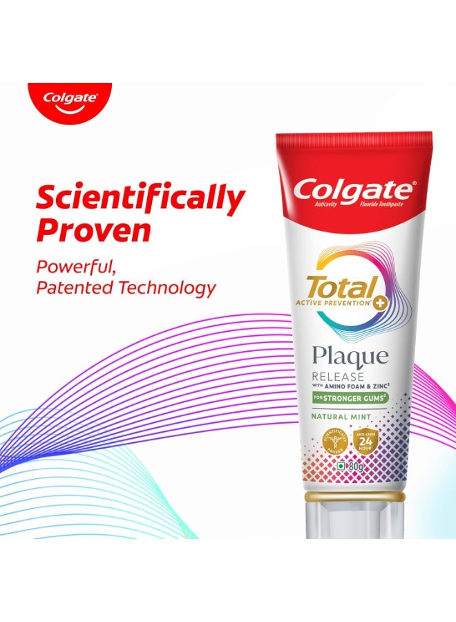 كولجيت معجون أسنان كولجيت لإزالة البلاك بالكامل، أكثر فعالية 3 مرات في مكافحة البلاك، ويقلل من مشاكل اللثة، معجون أسنان مضاد للبكتيريا، نفس منعش، 80 جم - Image 5