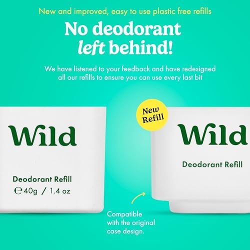 Wild Aluminum Free Refillable Deodorant Variety Pack for Men 98 Natural Ingredients Fresh Clean Scents Include Fresh Cotton Sea Salt Ocean Mist Thunderstorm Long Lasting Protection - Image 3