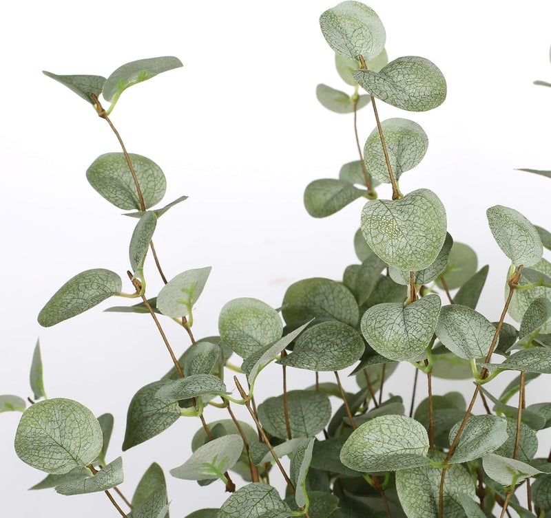 VGIA 12 Pcs 27" Eucalyptus Stems Greenery Stems Eucalyptus Leaf Spray in Green Silk Plastic Plants Floral Artificial Plants for Home Party Wedding Decoration - Image 4