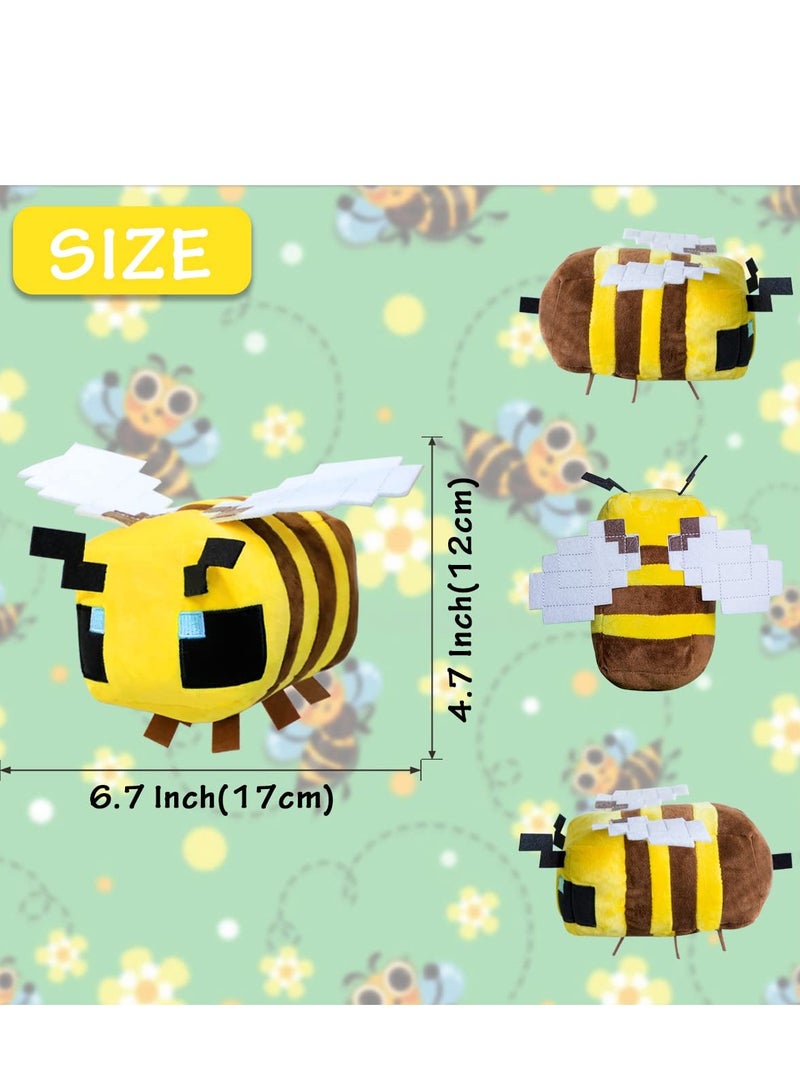 ماين كرافت دمية Putrer Bee المحشوة - لعبة ناعمة ولطيفة بحجم 17 سم (6.7 بوصة)، هدية عيد ميلاد للأطفال والفتيات وعشاق النحل - Image 2