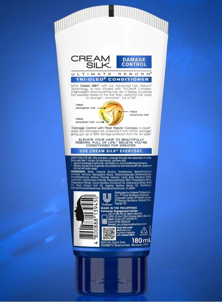 Creamsilk Cream Silk Conditioner Damage Control Blue - 2 × 180ml - Image 5