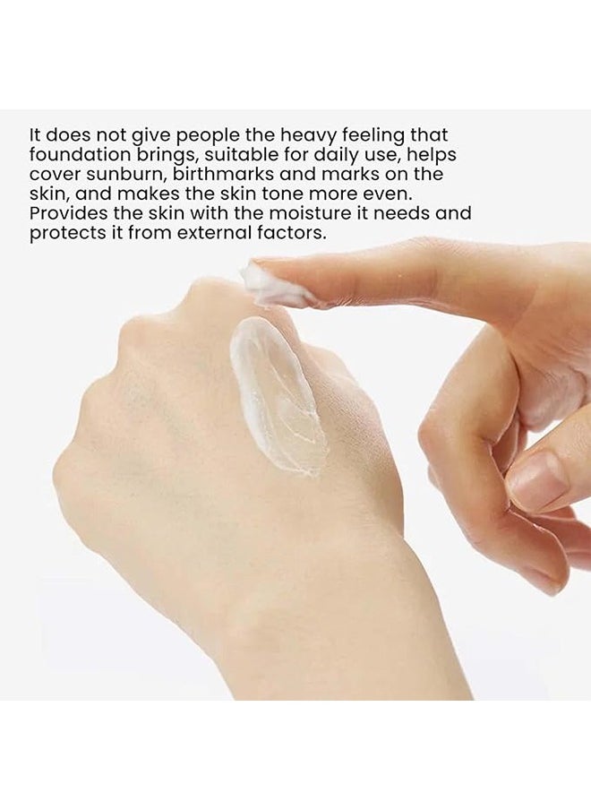 Whitening Cream, Magic Cream Foundation, Moisturizing Makeup Cream, Lazy Person Plain Face Cream, Moisturizes and Evens Skin Tone,Fades Blemishes- 30ml