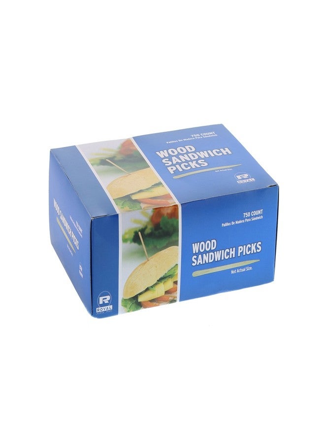 Royal Wood Sandwich Picks, Package of 750, for Club Sandwiches, Burgers, Sliders, and Wraps, Made of Compostable Birch Wood - Image 5