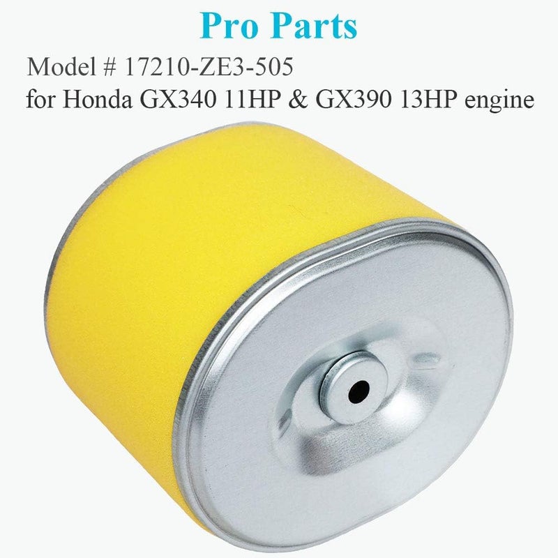 HOODELL 5 Pack 17210-ZE3-505 Air Filter, Replace 17210-ZE3-010 Air Cleaner, Fit for Honda GX390 13HP GX340 11HP Engine Air Filter - Image 2