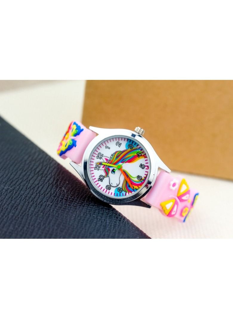 NIBEMINENT - Watch for children 3-12 Years Old Kids Sports Waterproof Cartoon watches for girls - Image 1