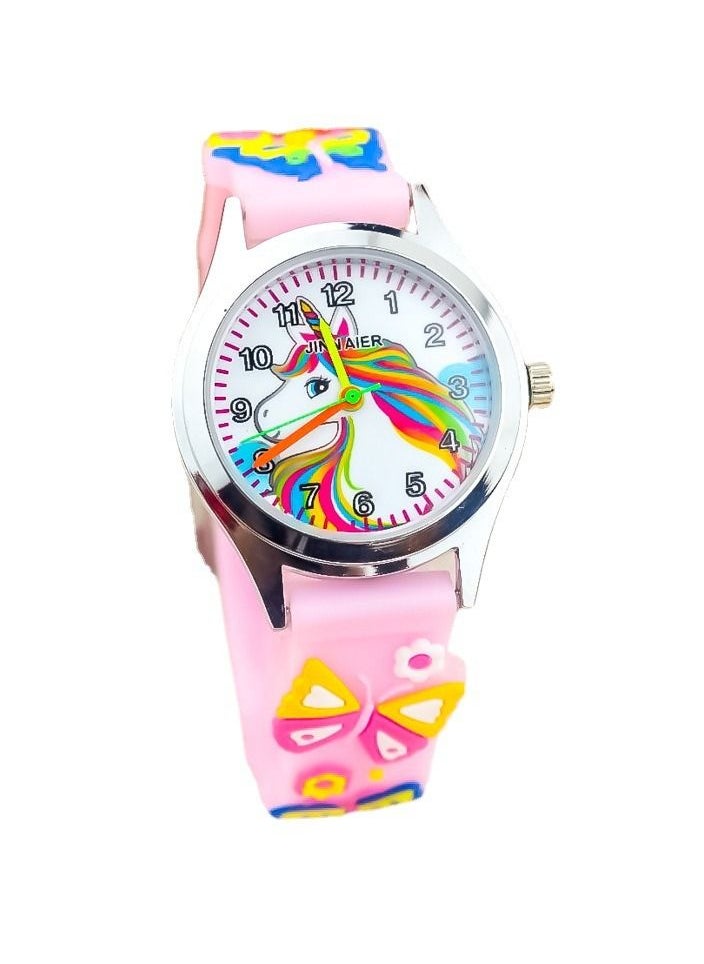 NIBEMINENT - Watch for children 3-12 Years Old Kids Sports Waterproof Cartoon watches for girls - Image 1