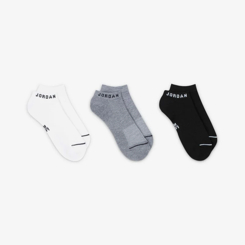 Jordan White Everyday No-Show Socks (3 Pairs)  | Best Price UAE