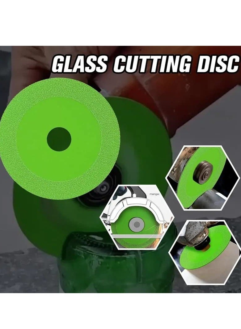 Glass Cutting Disc, Diamond Tile Blade Cutting Wheel Porcelain Saw Super Thin 4 for Smooth Cutting, Chambering, and Grinding of Glass, Jade, Crystal, and Bottles 7 Pcs - Image 2