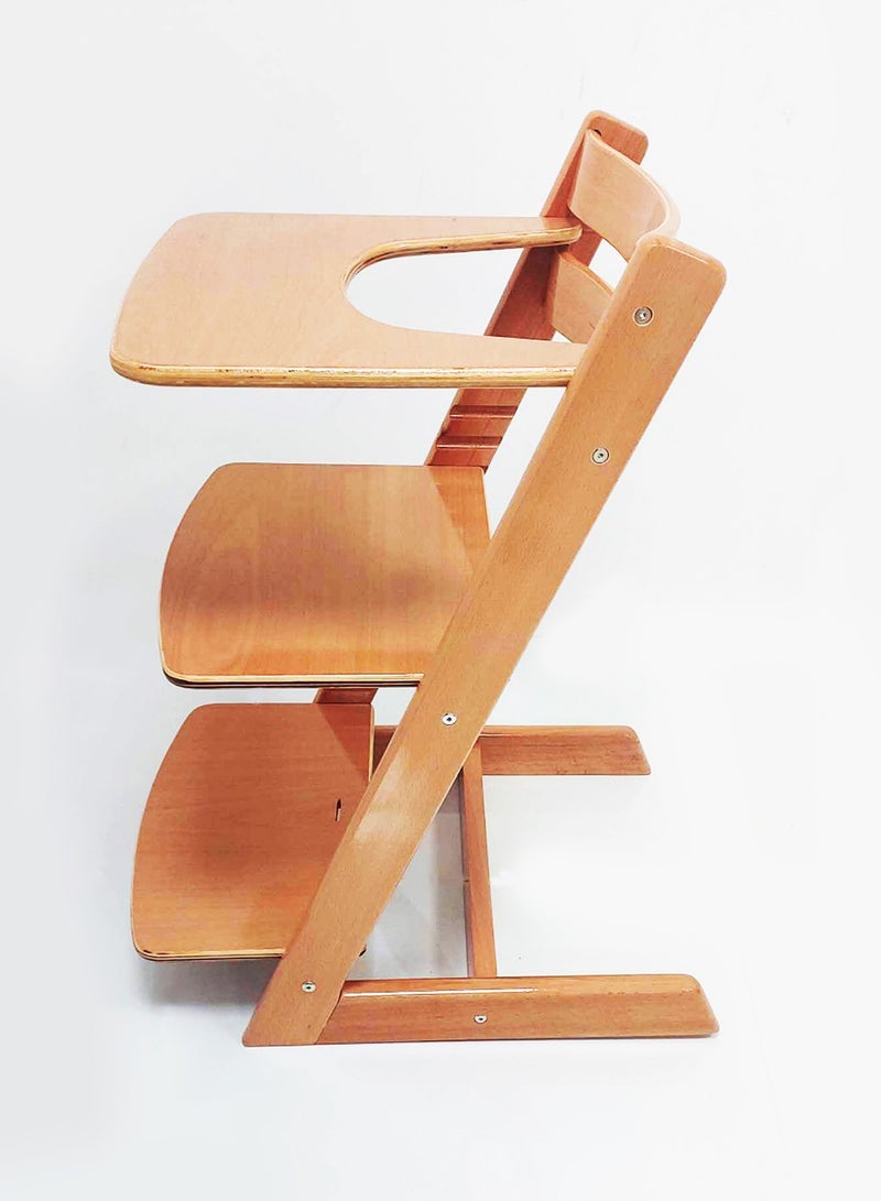 GT-Wheel Baby High Chair Wooden Dining Adjustable Toddler Seat Chair For kids and Adults - Image 1