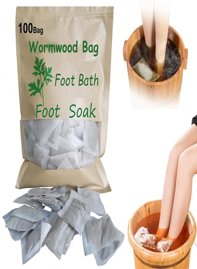 AMTOOCH 100bag Natural Mugwort Herb Foot Soak Wormwood Foot Bath Powder Spa Relax Massage艾草足浴泡脚 - Image 1