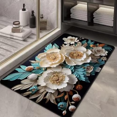 SKVM Water Absorbent mat for Bathroom Kitchen Floor Door Entrance Anti Slip for Floor Foot Anti Skid Bathroom Shower mat (Design 16) - Image 1