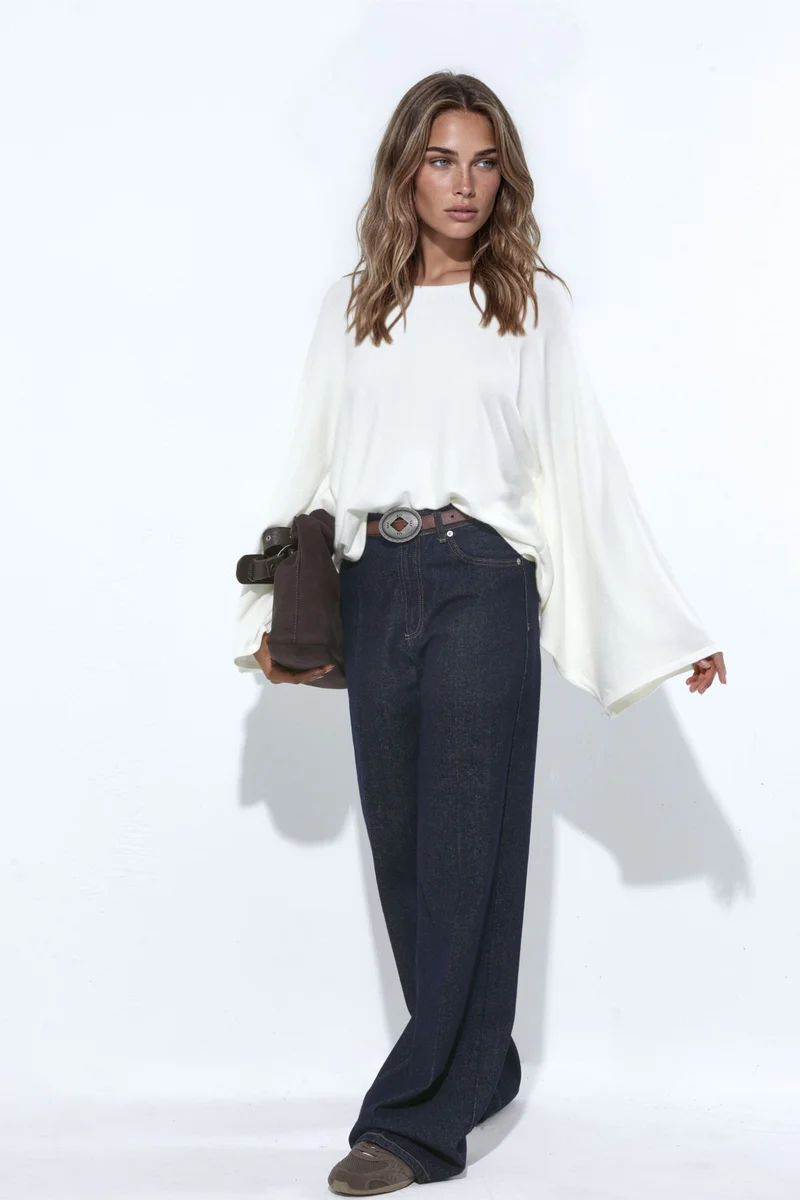 هيكاب Soft Boat Neck Basic Knit Sweater