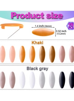 Excefore 16Pcs Hijab Pins, 2 Boxes Assorted Scarf Safety Pins, Brooch Pins Scarf Pins Clips Safety Locking Baby Cloth Nappy Pin for Women Muslim Scarf Clothing(Khaki+Black Grey Color)  - Image 2