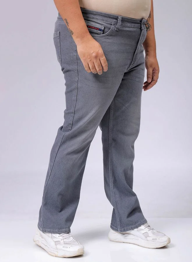 HARDSODA Men Plus Size Bootcut Solid Mid-Rise Stretchable Jeans