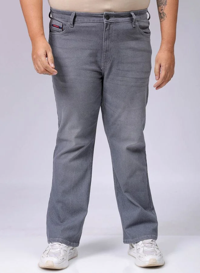 HARDSODA Men Plus Size Bootcut Solid Mid-Rise Stretchable Jeans