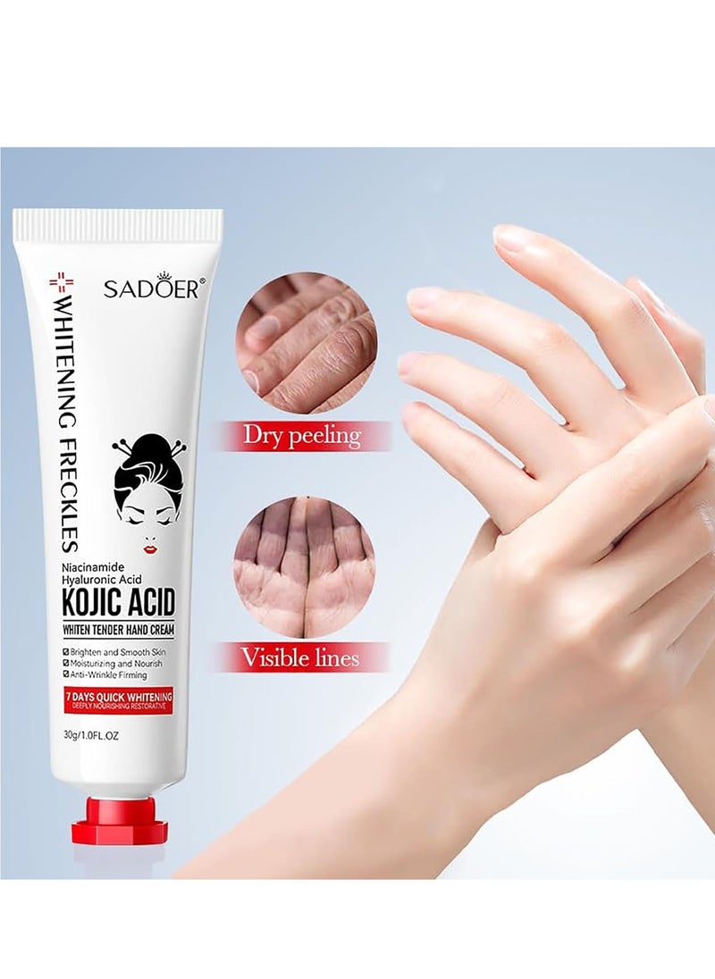 Kojic Acid Hand Cream, Kojic Acid Cream Sadoer,Whitening Freckles Kojic Acid Hand Cream,Sadoer Kojic Acid,Niacinamide Hyaluronic Acid Kojic Acid Whiten Tender Hand Cream (3 PCS) - pzsku/Z0CC83FB17F265CB4E2B8Z/45/_/1732344277/b4299846-6121-4963-b467-0015939cc635