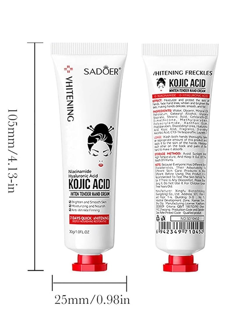 Kojic Acid Hand Cream, Kojic Acid Cream Sadoer,Whitening Freckles Kojic Acid Hand Cream,Sadoer Kojic Acid,Niacinamide Hyaluronic Acid Kojic Acid Whiten Tender Hand Cream (3 PCS) - pzsku/Z0CC83FB17F265CB4E2B8Z/45/_/1732344307/142b8900-a9d7-4eca-8001-f99a09bd24cb