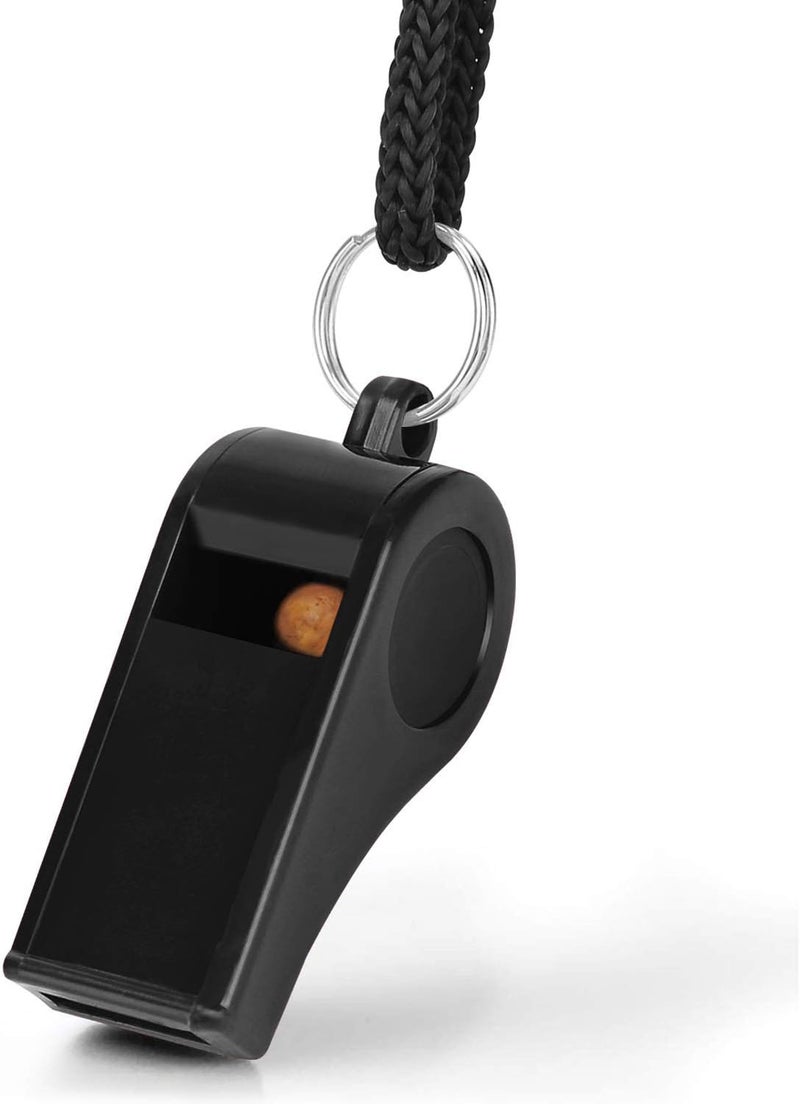 FYA Plastic Whistle with Lanyard, Loud Clear Black Whistles Bulk Great for Coaches, Referees, and Officials - Image 5
