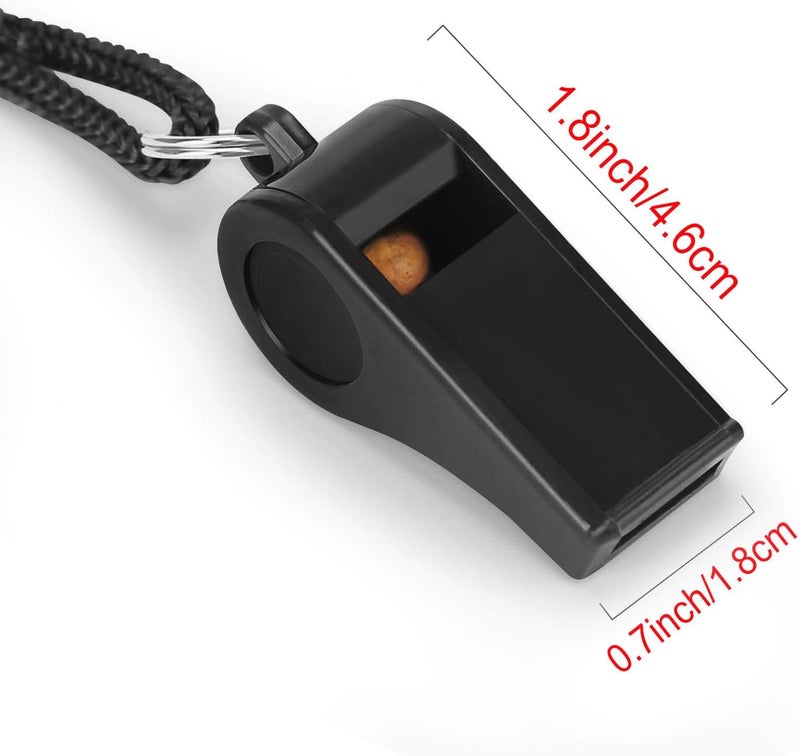 FYA Plastic Whistle with Lanyard, Loud Clear Black Whistles Bulk Great for Coaches, Referees, and Officials - Image 4
