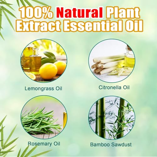 Glovv 120 Pcs Natural Mosquito Repellent Outdoor Patio, Citronella Oil Mosquito Incense Sticks Plant-Based Bug Repellent for Patio Camping Fishing Backyard Travel Mosquito Control - Image 3