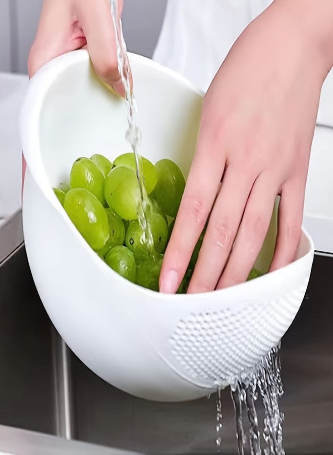 ديسيكا حوض غسيل متعدد الوظائف من رولي - لتصريف المياه وغسل الأرز وغير ذلك الكثير بميزات مريحة - مثالي للاستخدامات والمستخدمين المتنوعين - أساسيات مطبخ المنزل الجديد (أبيض) - Image 5