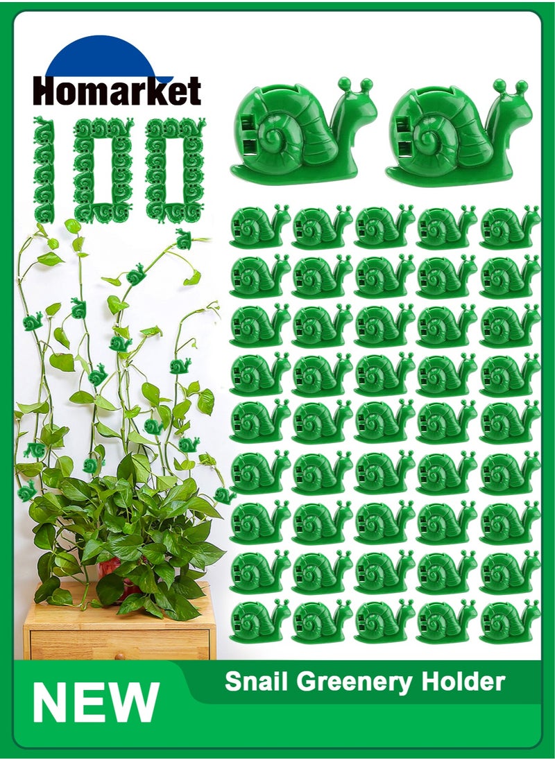 HomarKet - 100 PCS Plant Fixture Clips for Wall Climbing Plants Vines,Snail Shape Invisible Climbing Plant Wall Clips for Indoor and Outdoor Plants Support and Decoration - Image 1