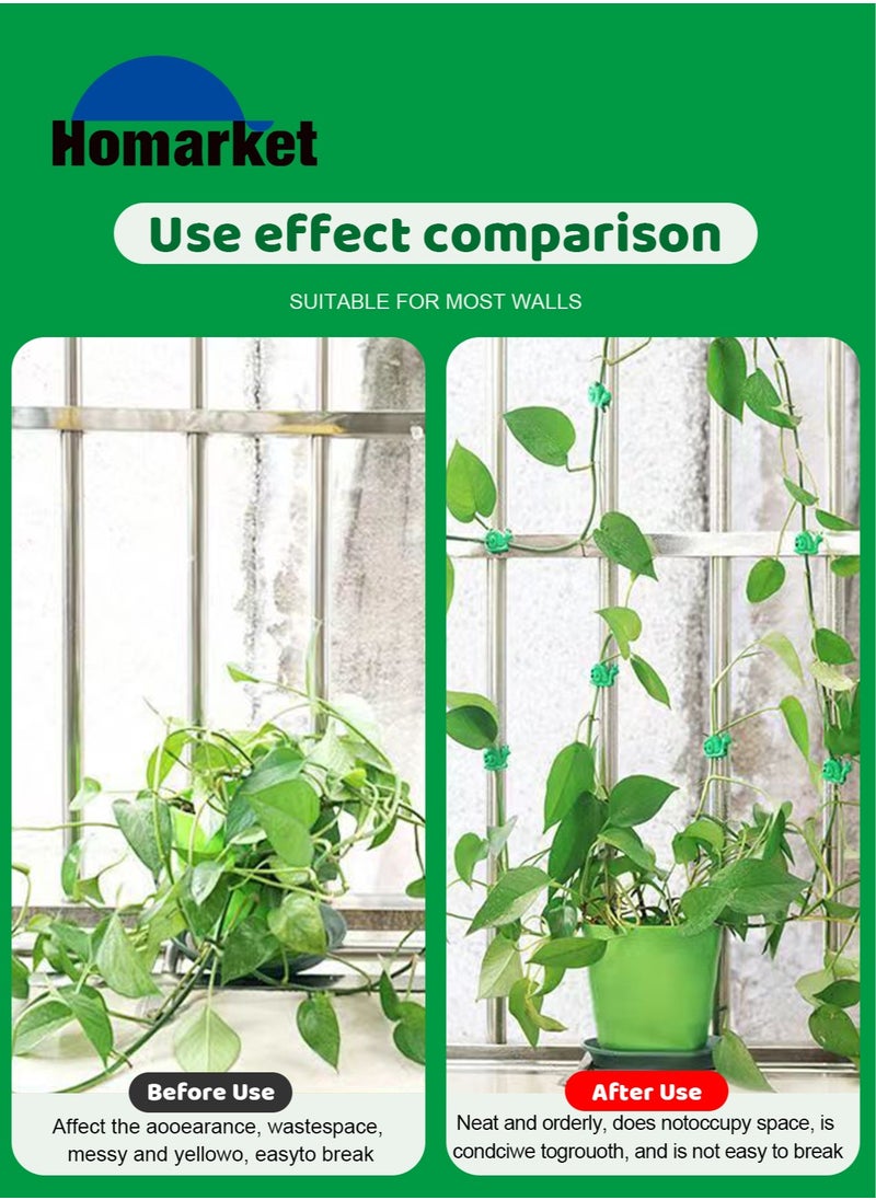 HomarKet - 100 PCS Plant Fixture Clips for Wall Climbing Plants Vines,Snail Shape Invisible Climbing Plant Wall Clips for Indoor and Outdoor Plants Support and Decoration - Image 1
