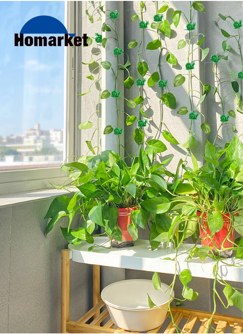 HomarKet - 100 PCS Plant Fixture Clips for Wall Climbing Plants Vines,Snail Shape Invisible Climbing Plant Wall Clips for Indoor and Outdoor Plants Support and Decoration - Image 1