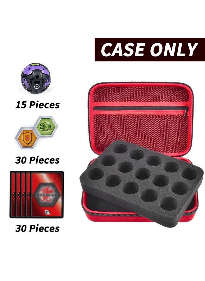 Comecase - Toy Organizer Storage Case Compatible With Bakugan Figures Bakucores And Armored Alliance Geogan Rising Battle Action Figure (Red+Inside Black Foam) - Image 1