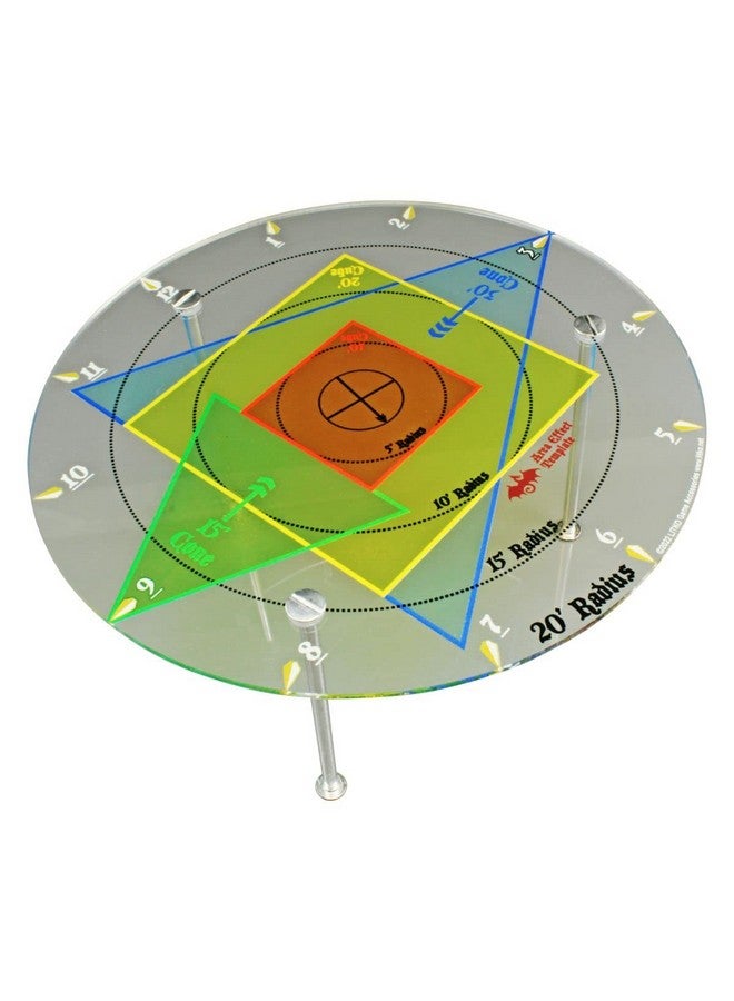 LITKO Premium Printed Elevated RPG Damage & Spell Template for TTRPG | Area Effect Template | Compatible with DND and Pathfinder Games 5E Dungeons and Dragons - Image 1