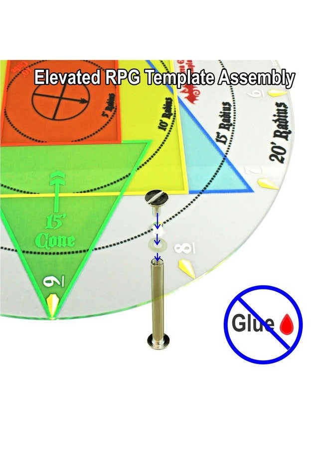 LITKO Premium Printed Elevated RPG Damage & Spell Template for TTRPG | Area Effect Template | Compatible with DND and Pathfinder Games 5E Dungeons and Dragons - Image 2