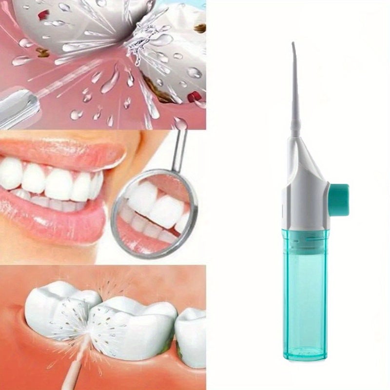 2pcs Black And Blue Manual High Pressure Oral Irrigator Portable Water Flosser Dental Cleaner - Image 4