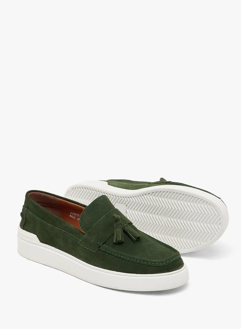 Robert Wood Genuine Leather Suede Casual Loafer Slip Ons