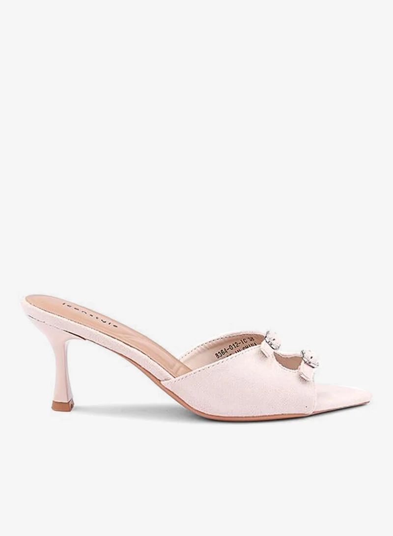 أيقون Suede Classic & Elegant Heel Slipper