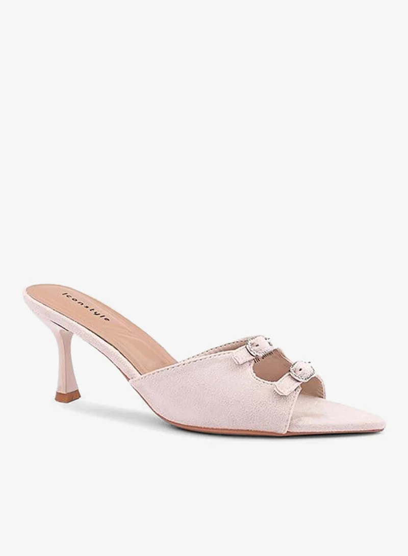 أيقون Suede Classic & Elegant Heel Slipper
