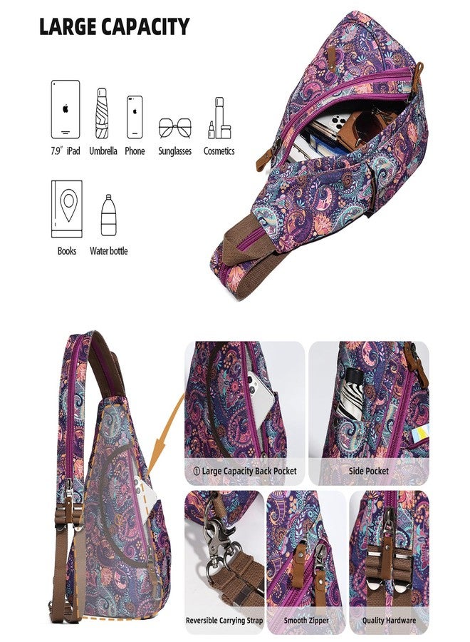 KL928 Canvas Sling Bag - Small Crossbody Backpack Shoulder Casual Daypack Rucksack for Men Women - Image 4