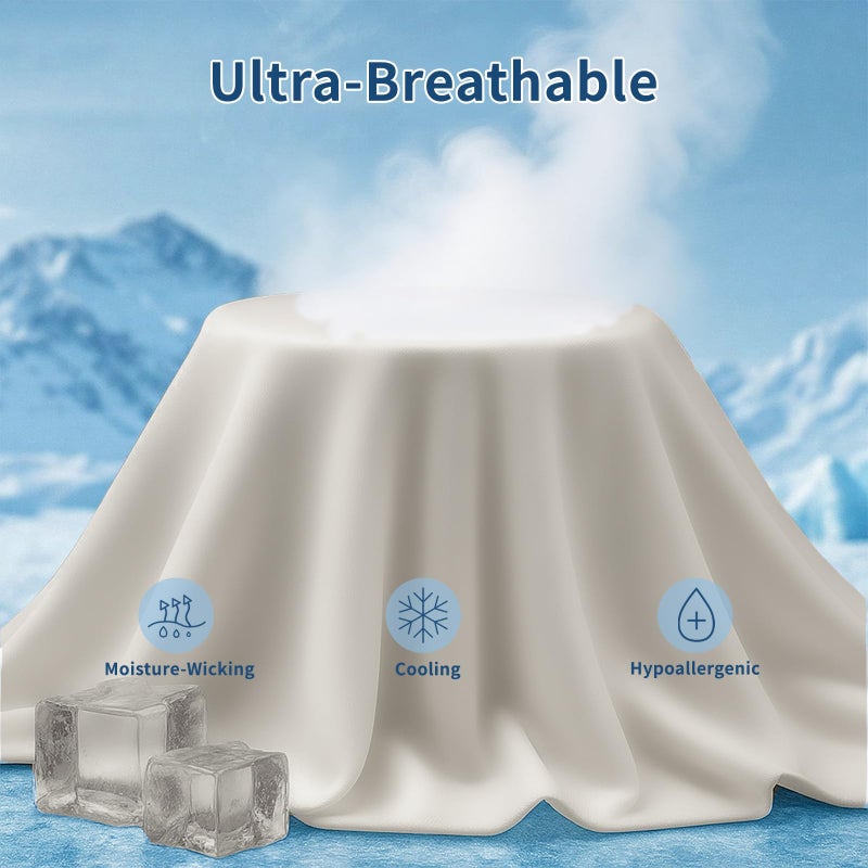 QUTOOL Premium Cooling Pillowcases Queen Size Set of 2 for Hot Sleeper&Night Sweats Beauty Sleep Reduces Wrinkles&Frizz Softer Than Silk Pillow Cover Oeko-TEX Certified Champagne Breathable - Image 3