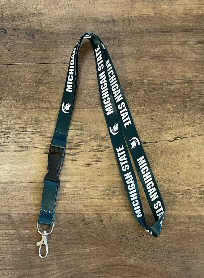 Desert Cactus Michigan State University Lanyard Spartans MSU Car Keys ID Badge Holder Keychain Detachable Breakaway Snap Buckle (Green - Michigan State) - Image 4