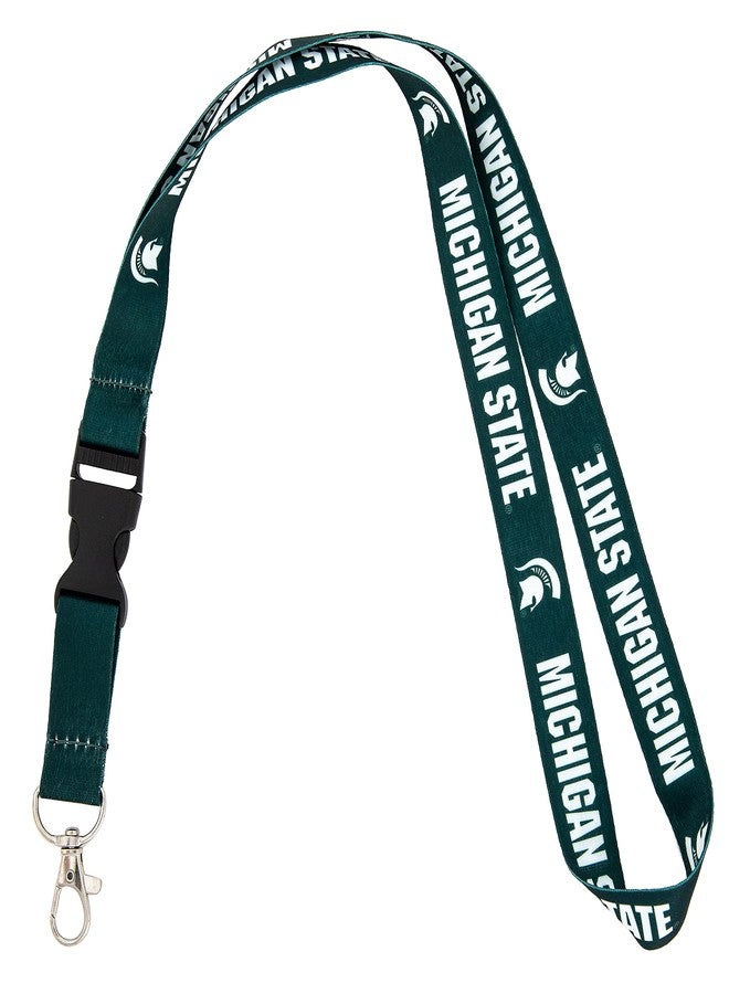 Desert Cactus Michigan State University Lanyard Spartans MSU Car Keys ID Badge Holder Keychain Detachable Breakaway Snap Buckle (Green - Michigan State) - Image 1