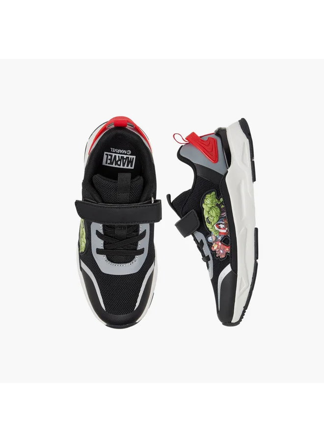 MARVEL Boys Avengers Detail Sneakers with Hook and Loop Closure