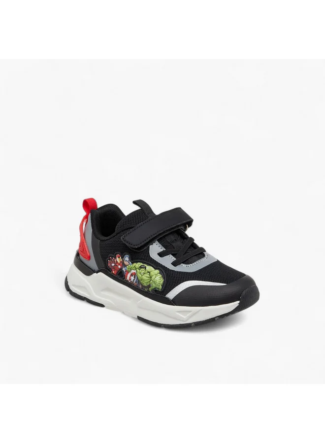 MARVEL Boys Avengers Detail Sneakers with Hook and Loop Closure