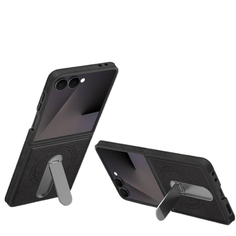 MagSafe Drop Protection TPU + PC Case for Samsung Galaxy Z Flip 5 and Kickstand in Black for On The Go Carry - Image 5