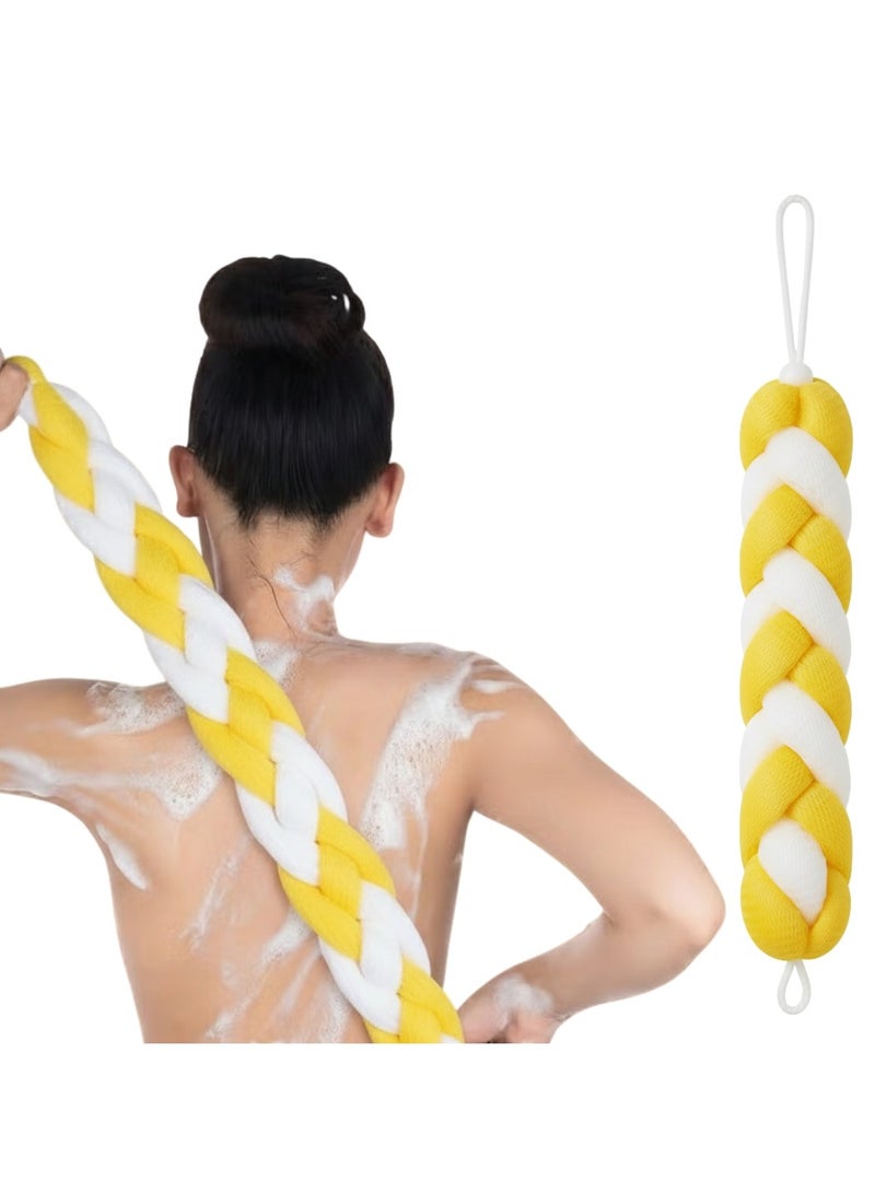 Lukadah Long Stretch Back Scrubber for Shower – Exfoliating Bath Loofah Body Sponge with Rope Handles, Soft Mesh Luffa for Deep Cleaning & Body Scrub, for Men & Women, Perfect For All Skin Types – Multicolor - Image 1