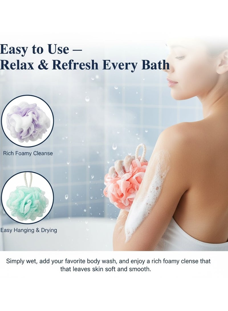 Lukadah Long Stretch Back Scrubber for Shower – Exfoliating Bath Loofah Body Sponge with Rope Handles, Soft Mesh Luffa for Deep Cleaning & Body Scrub, for Men & Women, Perfect For All Skin Types – Multicolor - Image 3