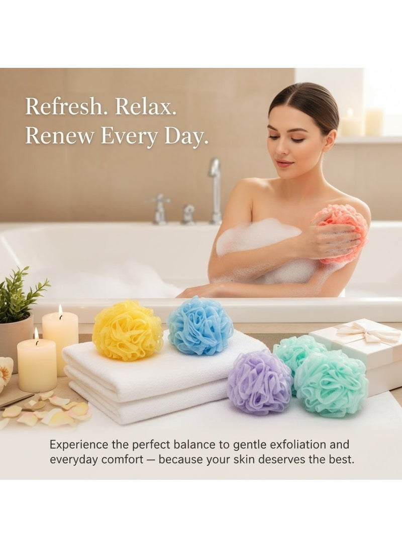 Lukadah Long Stretch Back Scrubber for Shower – Exfoliating Bath Loofah Body Sponge with Rope Handles, Soft Mesh Luffa for Deep Cleaning & Body Scrub, for Men & Women, Perfect For All Skin Types – Multicolor - Image 5