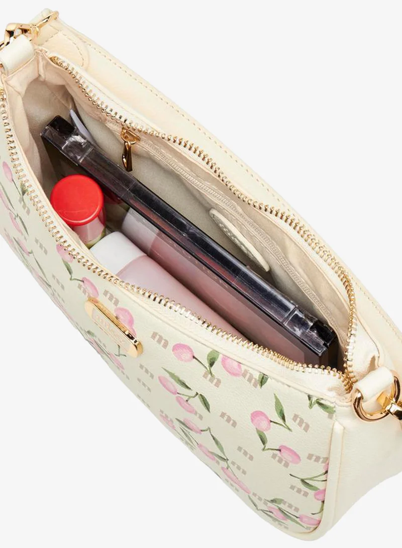 MISSY BEIGE Cherry Print Shoulder Bag With Detachable Strap for Women | Best Price UAE