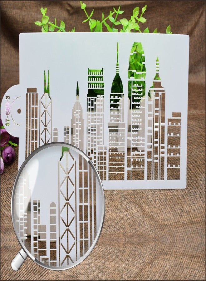 AK ART KITCHENWARE قوالب تزيين الكيك البلاستيكية من AK ART KITCHENWARE، بتصميم مبنى تاريخي، مناسبة لتزيين الكيك بعجينة السكر، لون أبيض، 5 قطع، 8.5 بوصة × 5 بوصة، ST-865 - Image 4