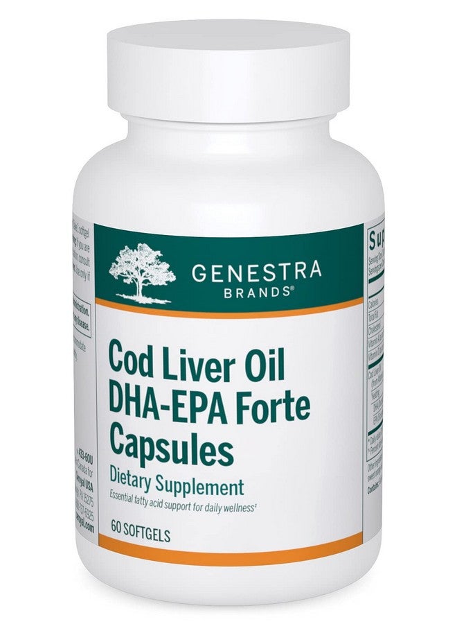 Genestra Brands Cod Liver Oil DHA-EPA Forte Capsules | Blend of DHA, EPA, and Vitamins A and D | 60 Softgels - Image 1