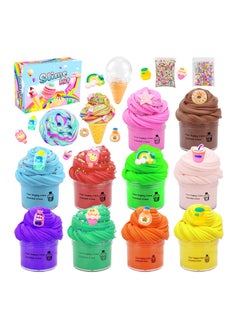NNEWVANTE Butter Slime Set 10 Pack,Party Favours,Scented,Soft and NonSticky,Birthday Gifts for Girls and Boys,Stress Relieving Slime Bulk Ice CreamMouldFillers  - Image 1